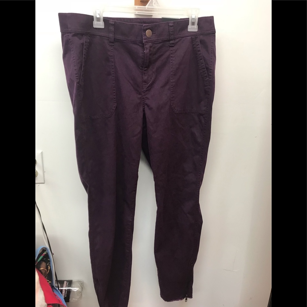 NWT lane Bryant skinny jeans eggplant size 14